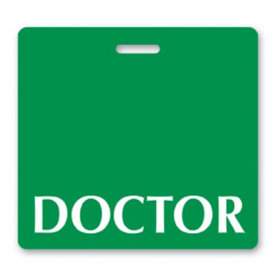 USA Made Laminated Plastic Rectangle Badge Talker with Tag Slot(3.375"x3.125")